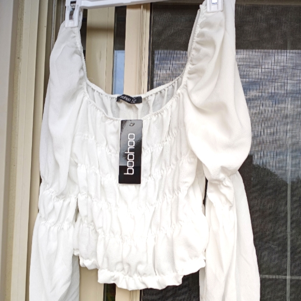 Ruffled sleeve, off the shoulder blouse